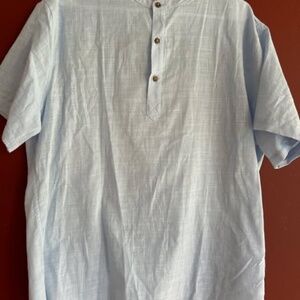 LINEN Light Blue Shirt